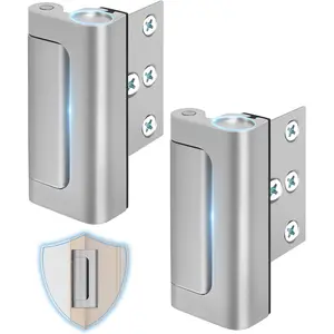 Door Reinforcement Lock for Front Door, Child Proof Safety Latch Withstand 800 Lbs, High Home Security Flip Extra Lock for Inward Swinging Doors Kids Safety Night Guardian, Prevent Unauthorized Entry