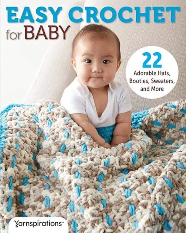 Used Good English Crochet Book for Babies - 22 Adorable Hats, Booties, Sweaters & More by Yarnspirations, Softcover, 1.01 lbs, Easy Crochet