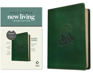NLT Personal Size Giant Print Bible, Filament Enabled (LeatherLike, Evergreen Mountain , Red Letter)