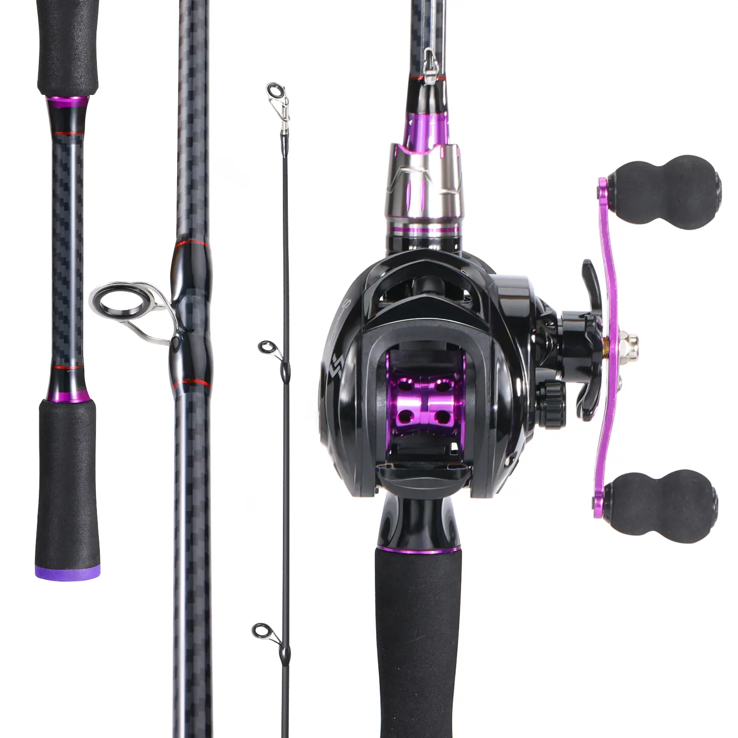 Sougayilang Centron Lite Casting Rod and Reel Combo - 2Pc IM6 Graphite Blanks, Stainless Steel Ceramic Guides, Contoured EVA Handles, Fighting Butt, Carbon Fiber Spindle, 18+1 Bearings, Centrifugal Brake, Multiple Line Weights, for Saltwater & Freshwater