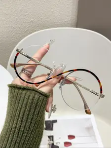 Unisex Simple Style Plain Color High Quality Eyeglasses, Trendy Casual Eyeglasses for Everyday Use, Fashion Accessories for Outdoor Activities