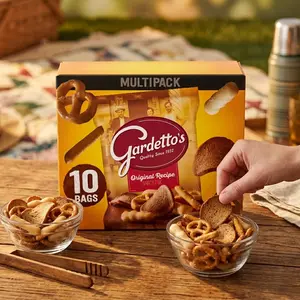 Original Recipe Snack Mix, Crunchy Breadsticks Pretzels & Roasted Rye Chips, 10 Single Serve Bags