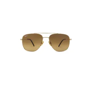 Ray-Ban William Titanium Aviator Sunglasses in Gold