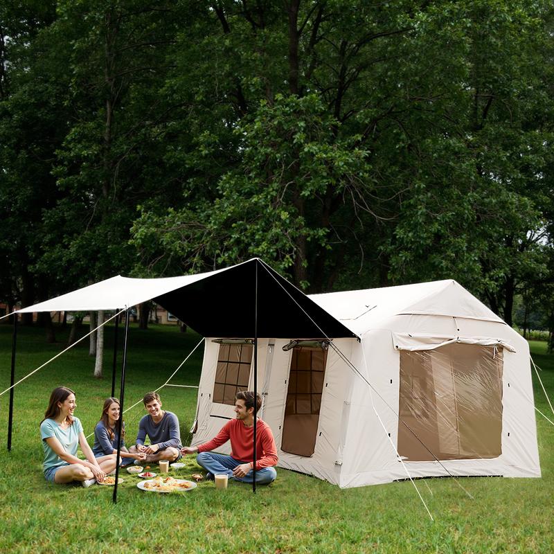 TikTok Viral SENLEETO 10–12 Person Instant Air Tent – Large Family Camping Shelter, 5-Min Setup, Waterproof with Rainfly