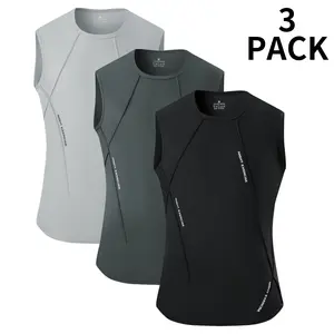 Men's Quick Dry Athletic Tank Top Graphic Design Sleeveless Workout Shirt for Men, Lightweight Breathable Running Gym Fitness Tank Top with Line Detail, Summer Activewear Training Top