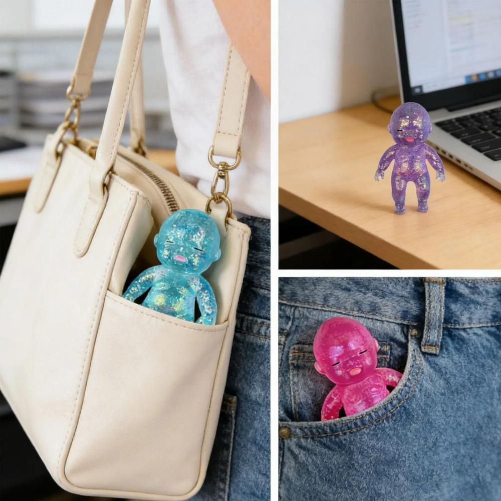 Squishy Babies Glitter Big Dancing SoftMoldable Slow Rising Sensory Fidget ToyStress Anxiety Relief for Kids Adults EasterBasket Christmas Stocking Birthday Gifts