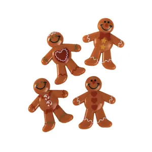 1 3/4" Bulk 48 Pc. Mini Brown Vinyl Holiday Gingerbread Men