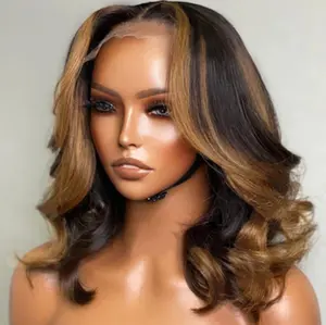 Leah,14 Inch Loose Wave Mix Blonde Color 5X5 HD Lace Closure Wig