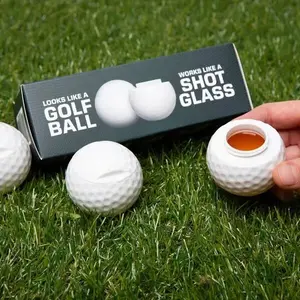Golf Ball Shot Glasses - Novelty Drinkware for Golf Enthusiasts | Unique Party Gadget & Gift Idea