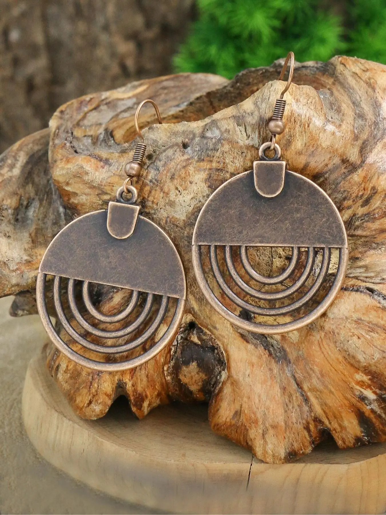 Vintage Hollow out Round Dangle Earrings, 1 Pair Simple Drop Earrings for Women for Party, Daily Clothing Decor, Trendy All-match & Exquisite Jewelry