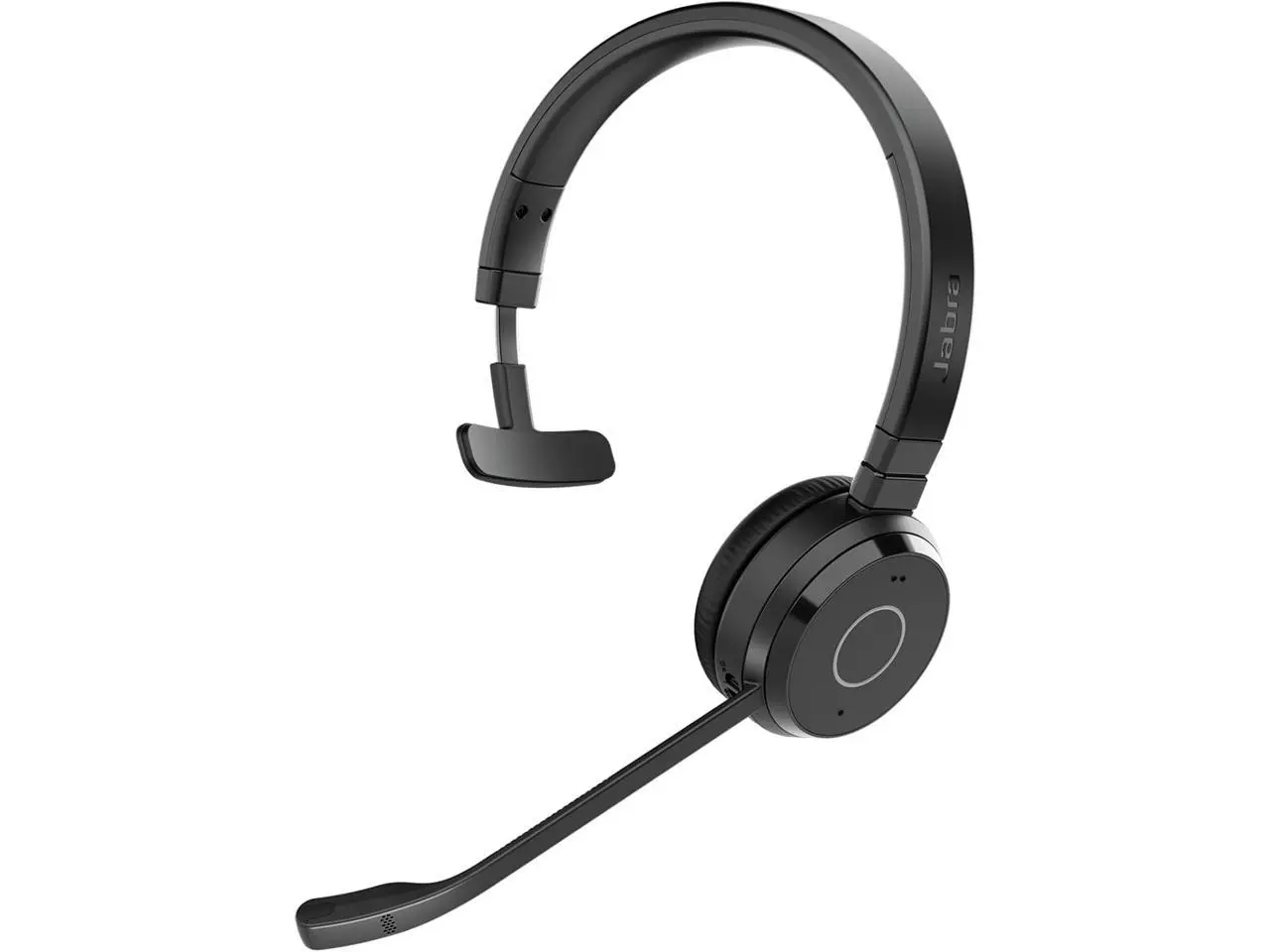 Jabra Evolve 65 TE (Third Edition) Wireless Single-Ear Headphones - Noise-Canceling Mic, 16 hr Battery Life, Dual Connectivity, MS Teams Certified, Supports Other Platforms, Black
