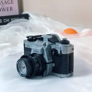 405pcs/set Miniature Camera Building Blocks, Creative Blocks Building Toys For Kids, Interlocking Plastic Blocks Set For Boys & Girls Best Gift Toy, Building Block Model