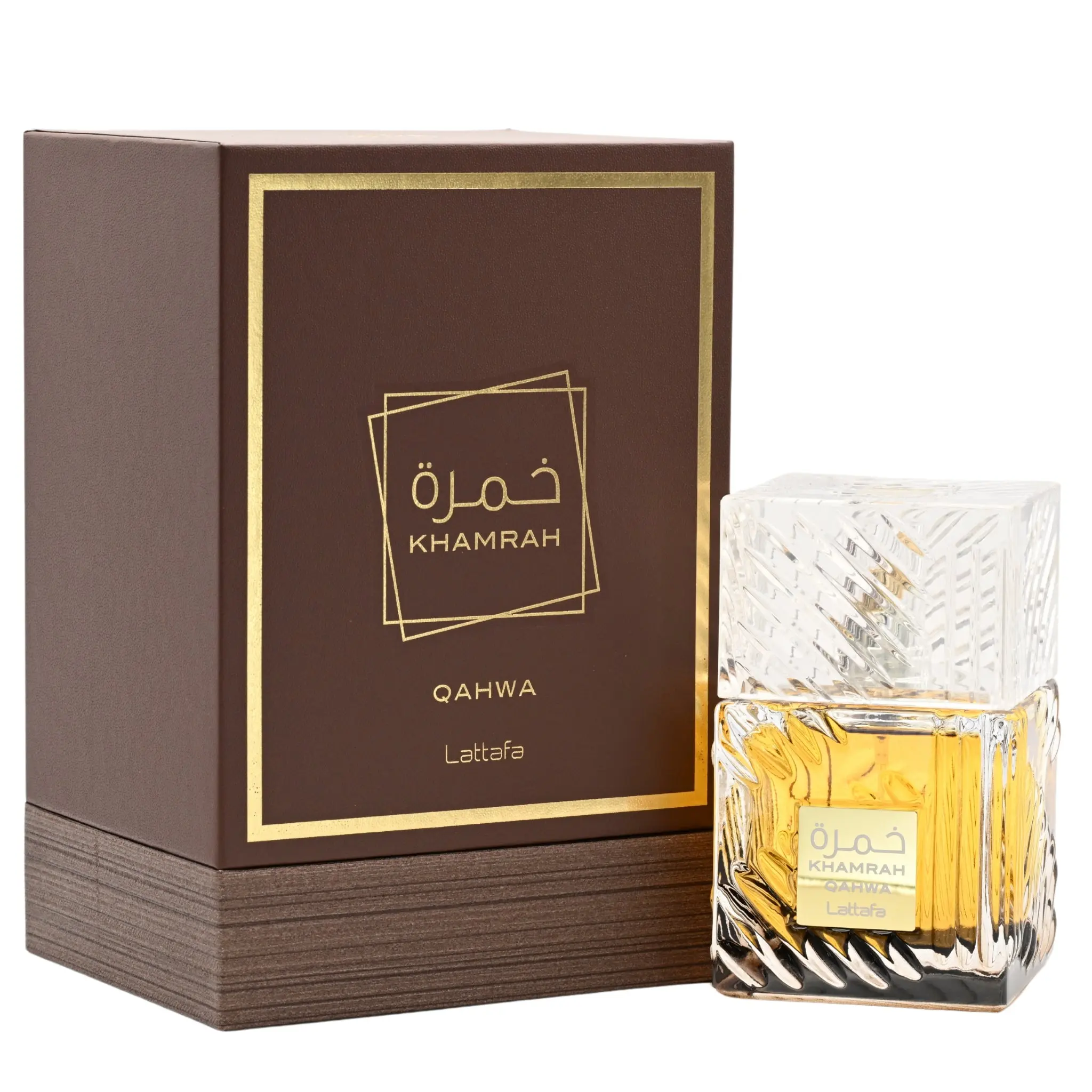 Lattafa Khamrah Qahwa Eau de Parfum, Spicy Arabian Scent with Notes of Cardamom, Cinnamon, and Praline, Unisex Fragrance, 100 ml (3.4 oz), Cardamom Fragrance