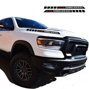 2 PCS 6.7L Turbo Diesel Pickup Truck Engine Hood Decals Car Sticker For Dodge Ram 1500 2500 3500