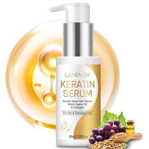 Keratin Serum, 2 Counts/set Deep Moisturizing Deep Nourishing Repairing Hair Serum, Hydrate Hair Care Product for Smoothing Dry & Damaged Hair