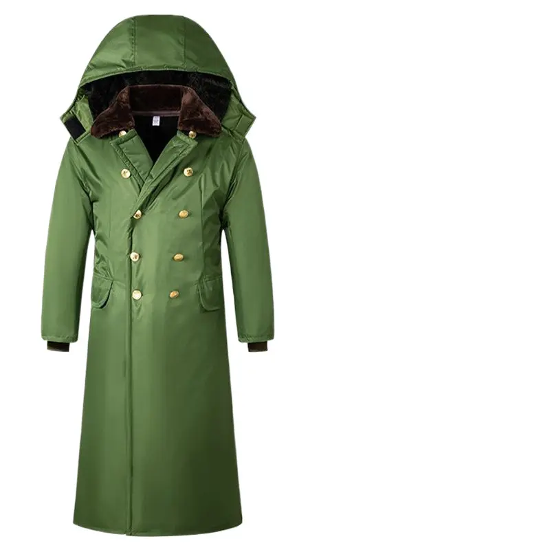 Men's Military Cotton Lengthened Over-the-Knee Jackets - Waterproof Wash-Free Shell Fabric, Detachable Thick Arctic Fleece, USB Thermal Cold Storage, Long Sleeves, Breathable Zipper Pockets, Tops, Articulated Vents, Menswear, Coats, Longsleeves, Jackets &