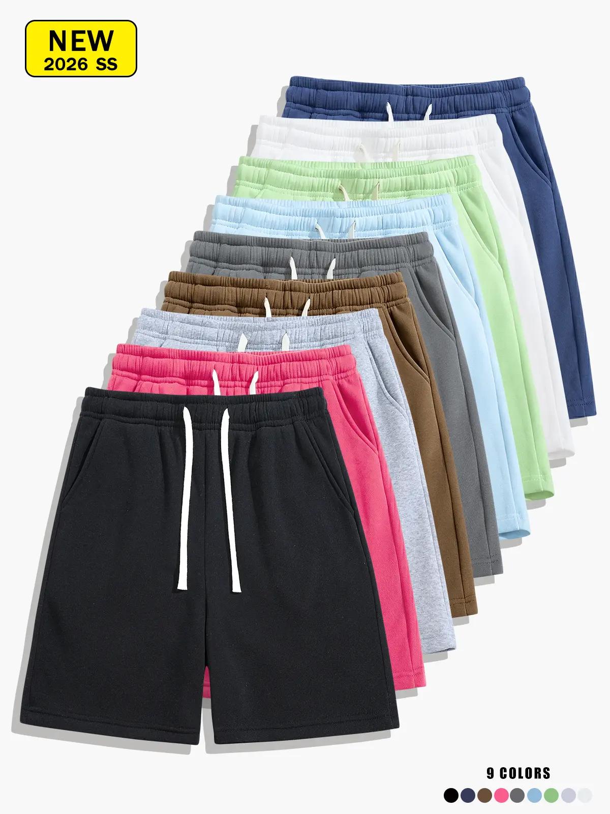 Men’s summer outdoor casual sports shorts, loose straight cut, comfortable and breathable, running fitness training shorts