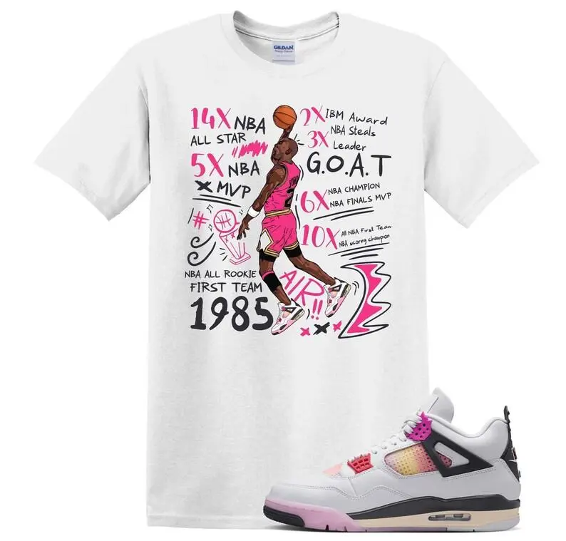 4s Comic Matching T Shirt, MJ GOAT Dunk Graphic Shirt, 90s Hip Hop Tee, Gift For Women and Man, Unisex T-Shirt, Sneaker Head Gift
