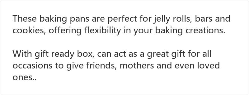 Baking Sheet Pan Set of 3, Nonstick Cookie Sheets for Oven, Heavy Duty Carbon Steel Half & Jelly Roll Pans with Diamond Texture Pattern, 0.8mm Thick Durable Baking Trays