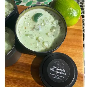 Moonlit Day Apothecary Midnight Margaritas Candle with Zesty Lime, Sweet Orange, Bergamot, Coconut, and Dried Lemon Balm - Aromatherapy Gift for Spring - Decor