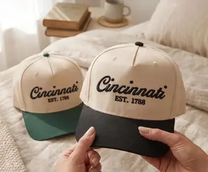 Cincinnati Hat Embroidered, Cincinnati Bachelorette Hats, Girls Trip Favors, Embroidered City Cap, Vintage Baseball Hat, Vacation Gift
