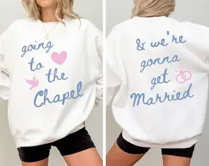 Going to the Chapel Personalized Bridal Sweatshirt, Wedding Day of Bride Outfit, Gift for Newly Engaged, Future Mrs Crewneck, Custom Bride 7