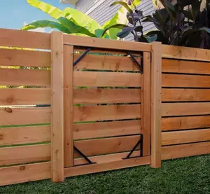 Peak Heavy-Duty Steel Gate Hardware Kit in Matte Black (Fits Gates 26 in. to 60 in. W)