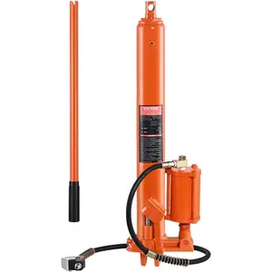 fathersdaygift VEVOR Hydraulic Long Ram Jack, 8 Ton Engine Hoist Cylinder with Air Pump and Single Piston Pump, Hydraulic Ram Cylinder Clevis Base for Engine Lift Hoists, Garage/Shop Cranes, Mechanical, Farm