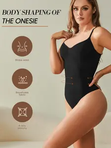 Women's Strapless Shapewear Bodysuit, Waist Cinching Butt Lifting Contouring Seamless Bodycon Top, Perfect for Daily Wear & Special Occasions