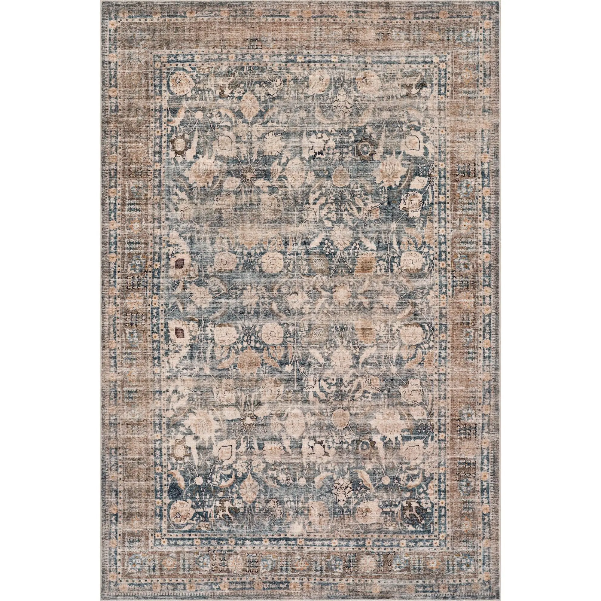 Nuloom Romilly Bordered Traditional Washable Area Rug
