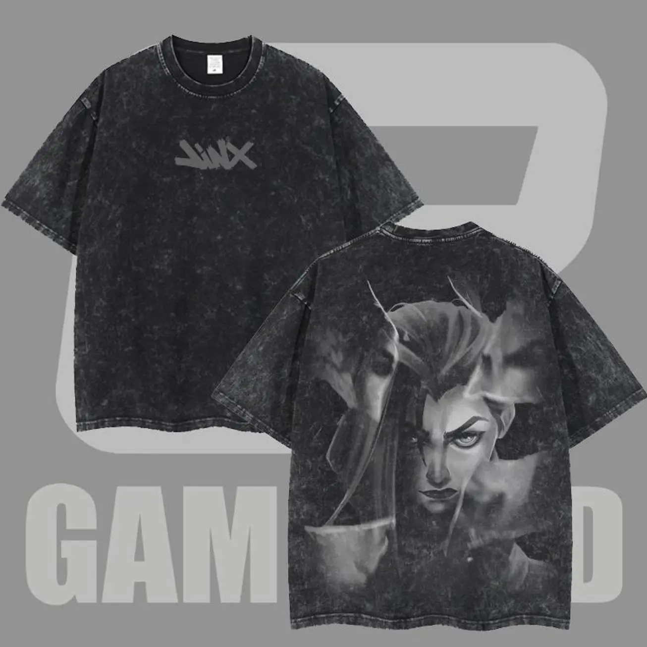 Jinx Arcane Show League Of Legends Washed Game T-shirt Game Soft Cotton, FPS, Game Lover Unisex Shirt Gift for Him Gift For Her Vintage Y2K Hoodie Sweatshirt arcane merch GXQ