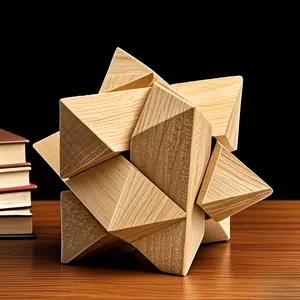 1pc Kongming Lock, Educational Classical Tenon Wooden Toys, Unlock/Unlock/Decompressing Gifts, Decompressing Luban Lock, Brain Burning Game, Party, Holiday Small Gift. for Halloween,Christmas Event & Party Supplies Halloween&Christmas for