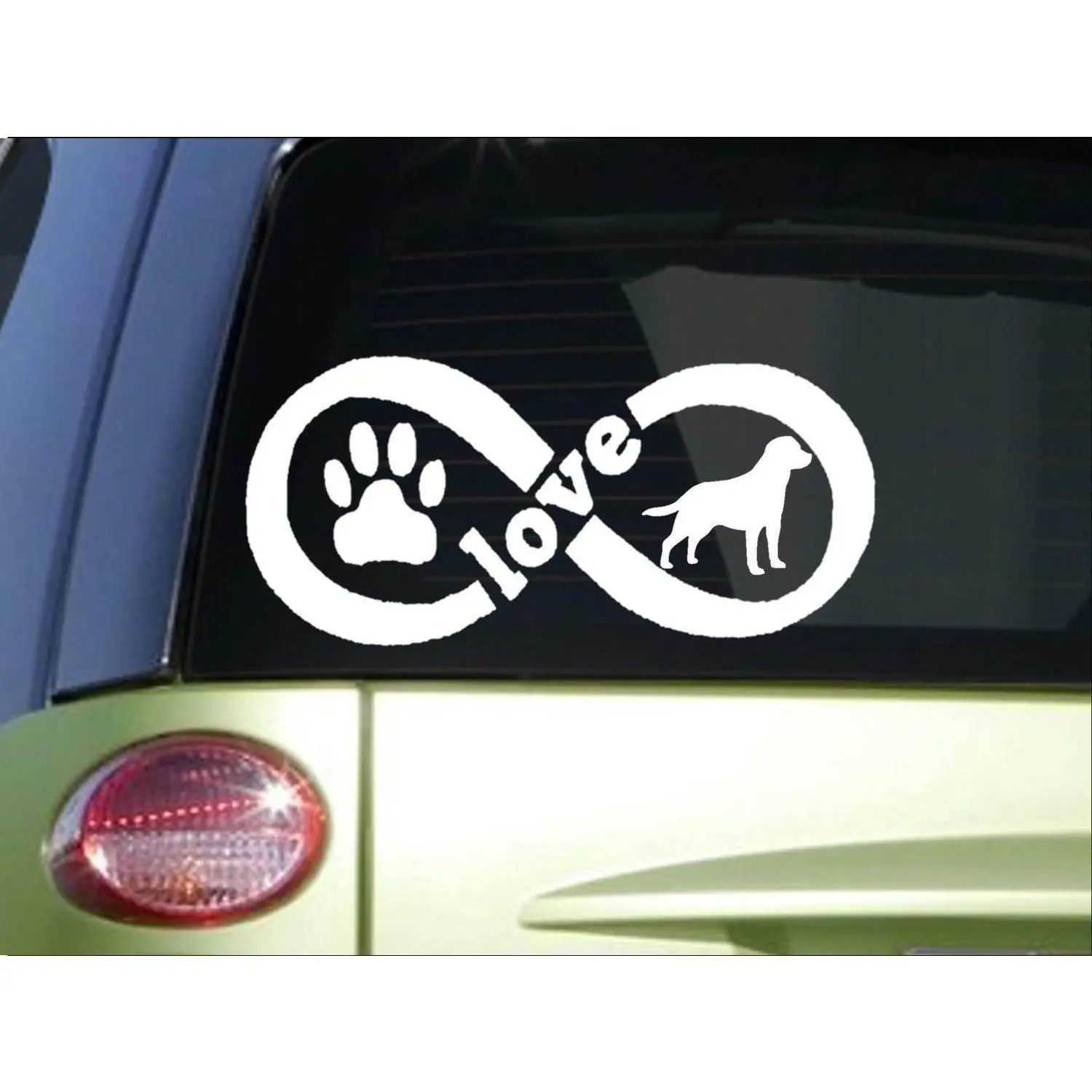 Labrador Retriever Infinity sticker *H416* 4 x 8.5  inch vinyl dog decal