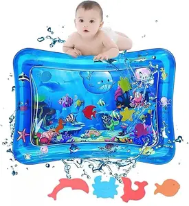 [New Deal] Baby Water Pad Water Play Mat for Infants Toddlers Early Development Activities Inflatable Tummy Time Water Mat for 3-48 Months Boy Girl Baby Toys Play mat for Baby's Stimulation Growth,26”x22”