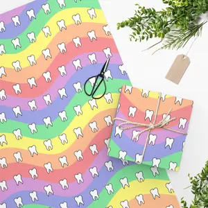 Rainbow Teeth Wrapping Paper