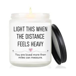 Long-Distance Relationship Gifts for Him, Her, Girlfriend, Boyfriend, Funny Christmas Birthday Valentines Day Candle Gifts for Long-Distance Friendship Gift,Lavender Scented Candle Decor Aroma