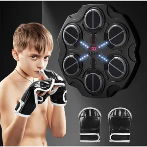 2025 Music Boxing Machine for Adults,Wall Mounted Smart Scoring Punching Bag Target with Boxing Gloves,Training Pad with Music,Cool Lights,3-Speed Adjustment,Fitness Equipments&Sprots Toy Gift