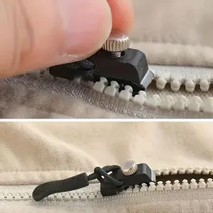 Zip Repair Kit Set, 5/10/15 Pieces Zip Replacement Parts, No Tools Required, Suitable for Bags Coats Clothes Boots, Double Zippers, Reusable Zipper