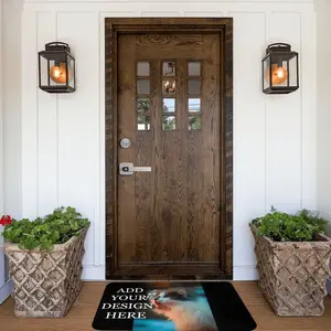 Personalized Doormat 16 x 24 in Custom Your Own Photo Logo Name Text Rug Carpet Non-Slip Durable Door mat for Home Garden Dorm Office Front Door Decoration