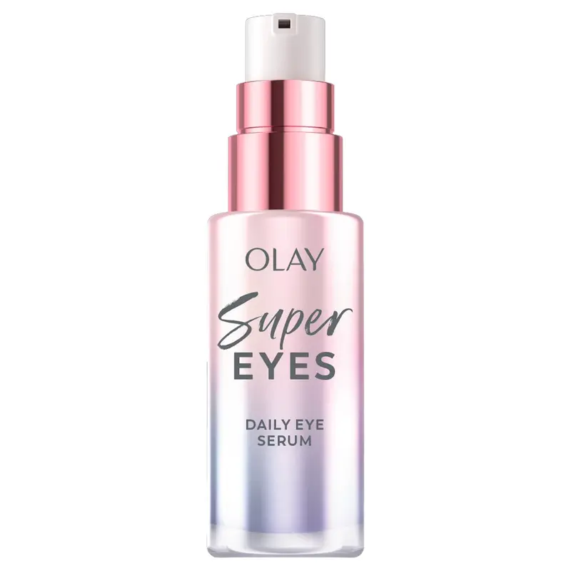 Olay Super Eyes Daily Liquid Serum & Under Eye Cream - Caffeine, Peptides, Bottle-Packaged Moisturizing Revitalizing Care to Smooth, Brighten, Hydrate, Reduce Puffiness, Moisture