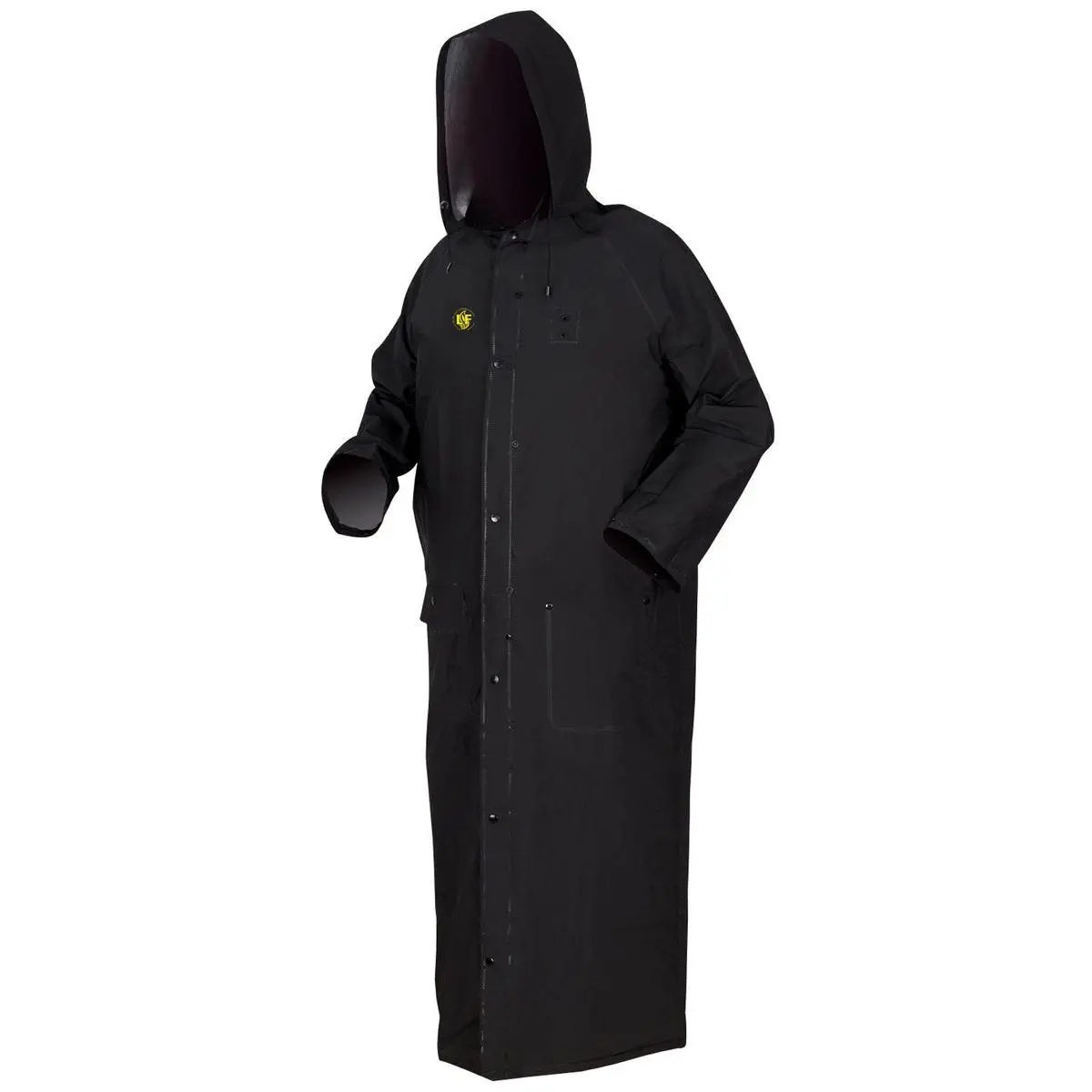 MCR Safety FR267C .35mm Limited Flammability PVC/Polyester 60" Rider Coat, Detac