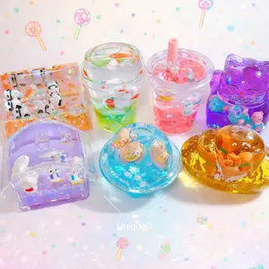 Live Stream Pick - Special Shaped Kawaii Liquid Bottles with Mini Figures Cute Decor for Home & Office Unique Collectible Gift Idea Acrylic Desktop Decoration