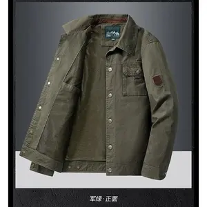 Men Brand Clothing Military Bomber Coat Jacket Men Outdoor Loose Windproof Spring Autumn Washed Workwear Multi Pocket Jacket