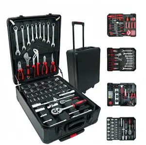 899PCS Large Capacity Metal Hand Toolbox, The Ultimate Home Repair Master Set - Comprehensive Toolbox, With 4 Drawers, General Household Toolkit, Simple And Durable, Auto Repair Repair Tools, No Assembly Required
