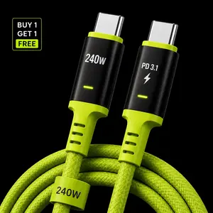 240W USB-C PD 3.1 Fast Charging Cable, Electronic Charger for Smartphones, Cellphones & Devices – Buy 1 Get 1 Free