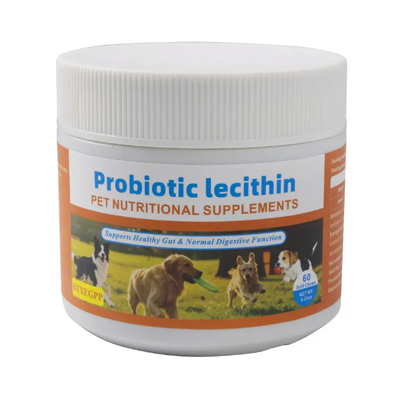BTXEGPP Dog probiotics, a formula to soothe and relieve diarrhea in pets, rich in prebiotics, fiber, and digestive enzymes—promoting gut and immune health—made with a blend of natural ingredients to help relieve diarrhea.