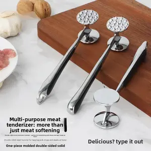 Knocking meat hammer - double-sided/single-sided hammer for home use. Suitable for tenderizing pork chops, lamb chops, beef chops and chicken chops. Special meat hammering device for the kitchen.AI·