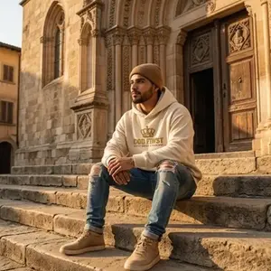 God First Cream Hoodie