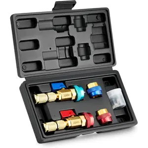 AC Valve Core Removal Tool, R134a R1234yf R22 Valve Core Remover Installer Tool Kit for Automotive Air Conditioning Systems, AC Valve Core Tool for Standard JRA and Schrader Valve