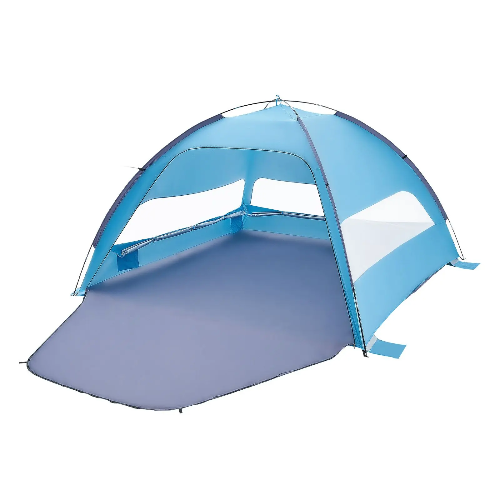 6-Person Beach Tent Sun Shelter, UPF 50+ Protection, Portable Lightweight Canopy with Carrying Bag & Sand Pockets, Easy-Setup Outdoor Shelter for Camping, Fishing